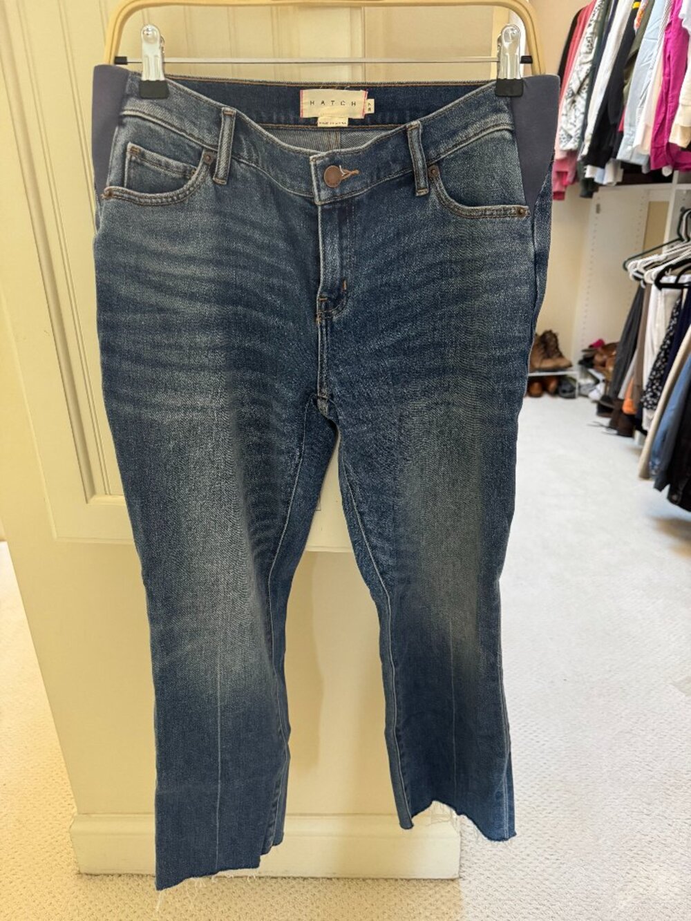 HATCH Collection The Under the Bump Crop Maternity Jean – Size 27